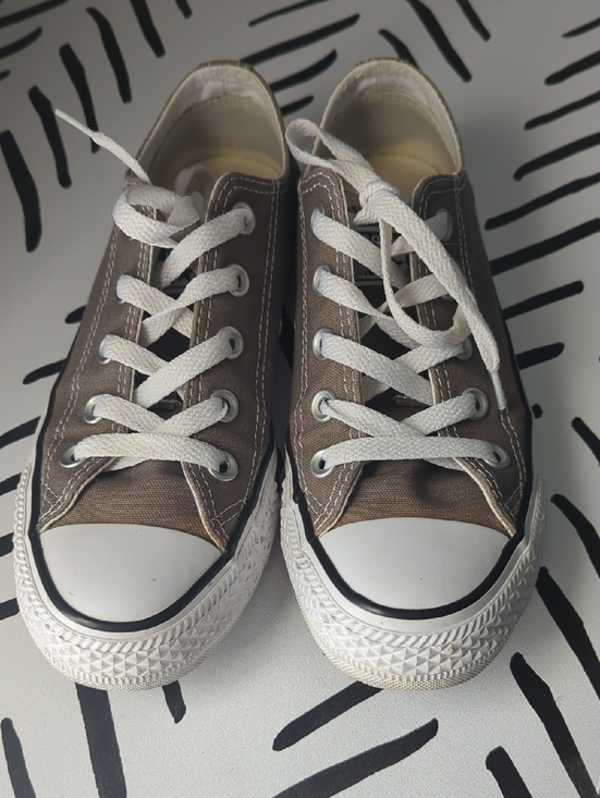 Converse Shoes - Converse  Brown/Taupe Canvas Sneakers with White Laces